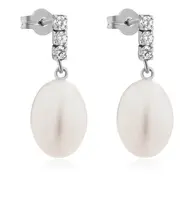 Brilio Okouzlující zlaté náušnice s perlami 14/957.821/3ZIR