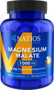Natios Magnesium Malate 1000 mg + B6 90 veganských kapslí