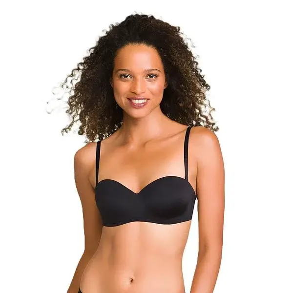 Černá dámská podprsenka bez kostic Dim WIREFREE STRAPLESS BRA
