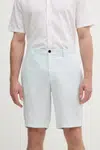 Lněné kraťasy Sisley béžová barva