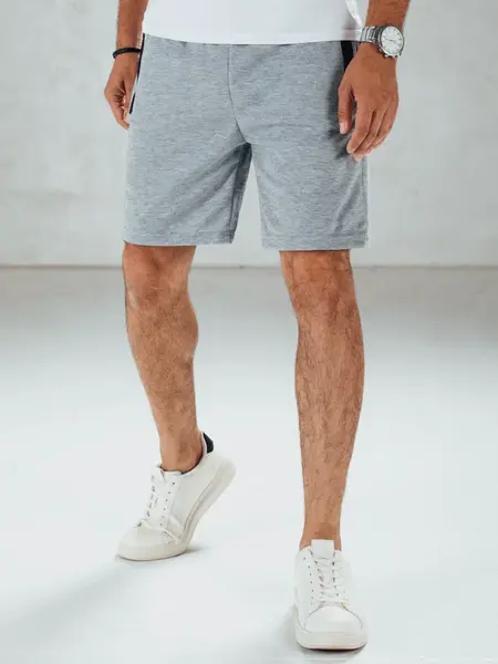 Pánské šedé teplákové šortky Dstreet
