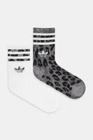 Ponožky adidas Originals Leo Crew S 2-pack bílá barva, JW8010