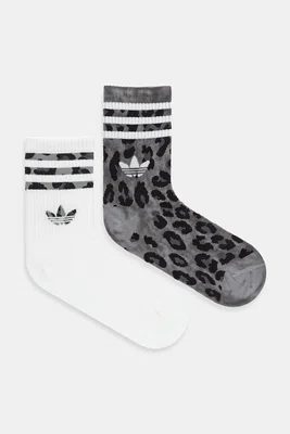 Ponožky adidas Originals Leo Crew S 2-pack bílá barva, JW8010