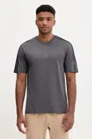 Bavlněné tričko adidas AOP Colourblock T-Shirt pánské, šedá barva, JM9203