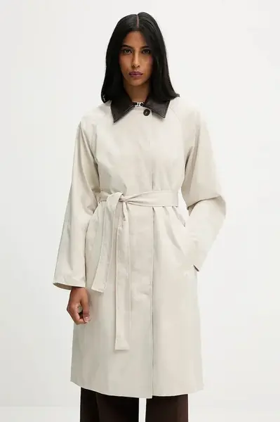 Trench kabát Answear.LAB béžová barva