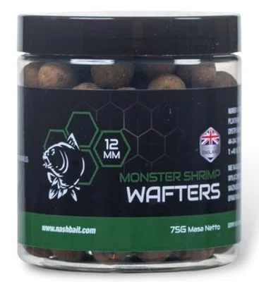 Nash vyvážené boilie wafters monster shrimp - 75 g 12 mm