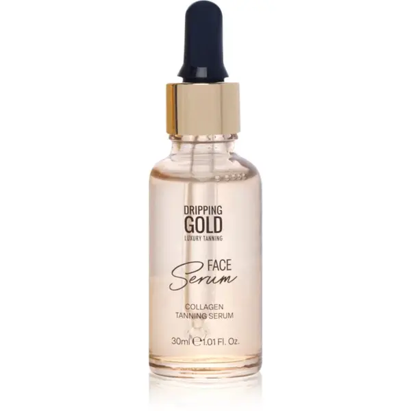 Dripping Gold Luxury Tanning Collagen Face Serum samoopalovací sérum na obličej s kolagenem 30 ml