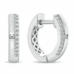 Brilio Silver Oblíbené stříbrné kruhy se zirkony EA471W