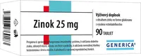 GENERICA Zinok 25 mg  90 tabliet