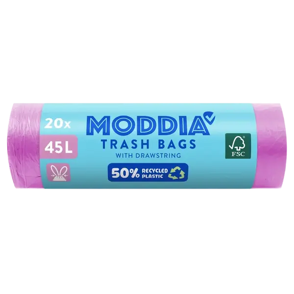 MODDIA Odpadkové vrecia so zaťahovacou páskou 20 x 45 l