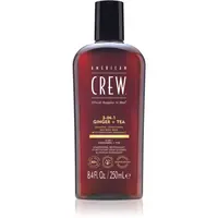 American Crew 3 in 1 Ginger + Tea 3 v 1 šampón, kondicionér a sprchový gél pre mužov 250 ml