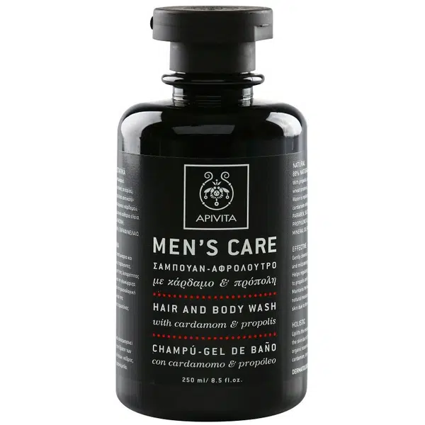 Apivita Men's Care Hair and Body Wash with Cardamon & Propolis šampón a sprchový gél 2 v 1 250 ml