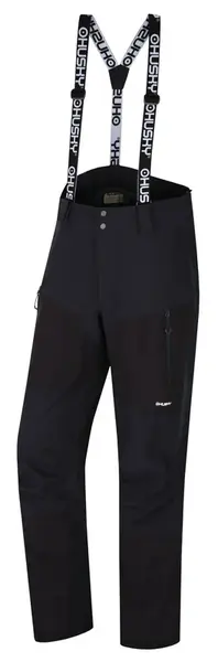 Husky Pánske hardshell nohavice  Komy M black, XXL