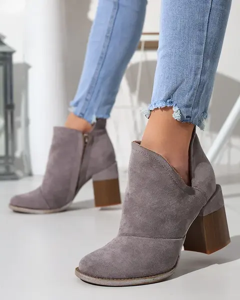 Resti Gray women's ankle boots with Cintura cut-outs - Footwear