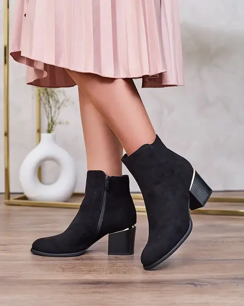 Resti Black women's low stiletto boots Traestra