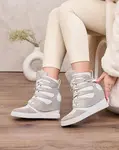 Resti Grey women's sporty boots on a Pamstinsa heel