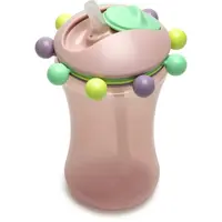 Melii Abacus Straw Sippy Cup hrnček s rúrkou Pink 340 ml