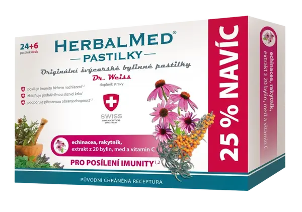 HERBALMED PASTILKY pre posilnenie imunity - Dr.W. 30 pastiliek