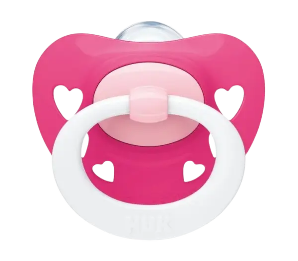 NUK Cumlík Signature, 6-18 m, holka srdce