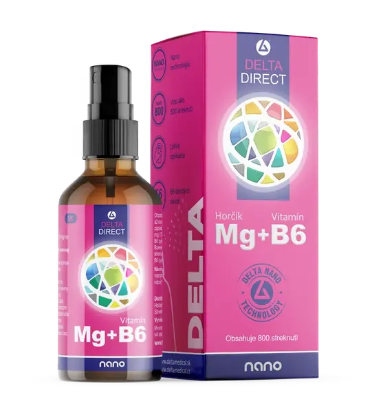 DELTA Mg+B6 Sprej na pokožku, 100 ml