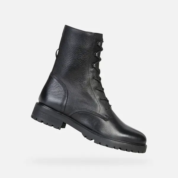 Black women's ankle boots Geox Hoara - Women's
