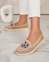 Resti Women's beaded openwork moccasins Namis