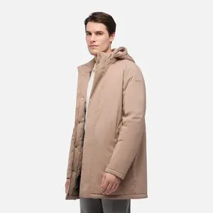 Beige men's down jacket Geox Aurelio - Men's