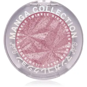Rude Cosmetics Manga Collection Twinkle Twinkle Highlighter kompaktný púdrový rozjasňovač odtieň Sawa-Chan's Heart 4 g