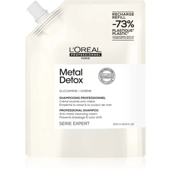 L’Oréal Professionnel Serie Expert Metal Detox hĺbkovo čistiaci šampón pre farbené a poškodené vlasy 500 ml