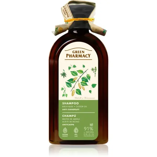 Green Pharmacy Birch Buds & Castol Oil Shampoo šampón proti lupinám 350 ml