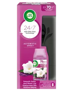AIRWICK Automatický difuzér Freshmatic šedý s náplní Jemný satén a měsíční lilie 250 ml