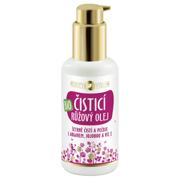 PURITY VISION Bio Růžový čisticí olej s arganem, jojobou a vit. E 100 ml