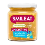 SMILEAT BIO příkrm quinoa s červenou čočkou, zeleninou s extra panenským olivovým olejem 10M+, 230 g