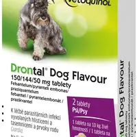 DRONTAL Dog Flavour 150/144/50 mg tablety 2 tablet