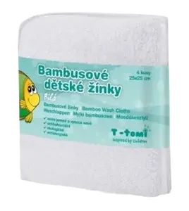 T-TOMI Koupací žínky, bílé 4 ks