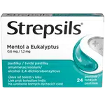 STREPSILS Mentol a eukalyptus 0.6mg/1.2mg 24 pastilek