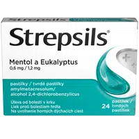 STREPSILS Mentol a eukalyptus 0.6mg/1.2mg 24 pastilek