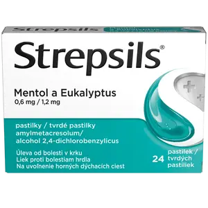 STREPSILS Mentol a eukalyptus 0.6mg/1.2mg 24 pastilek