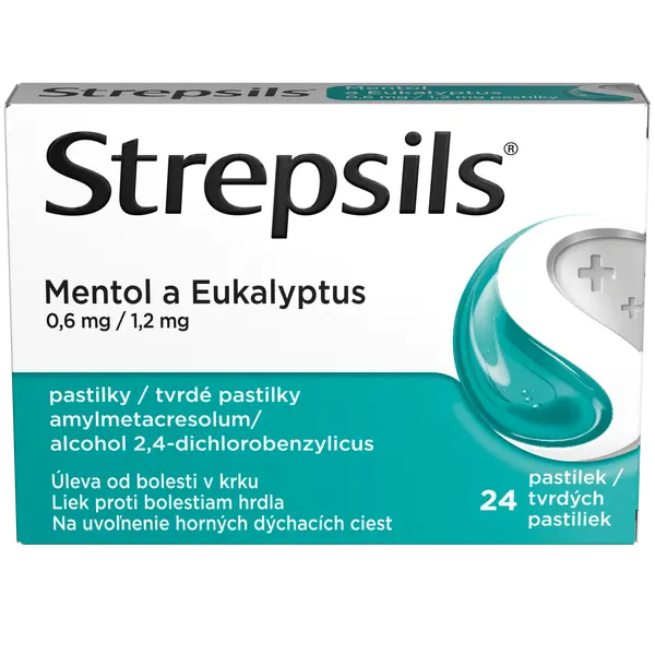 STREPSILS Mentol a eukalyptus 0.6mg/1.2mg 24 pastilek