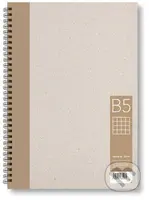 Kroužkový zápisník B5, čtverec, hnědý, 50 listů