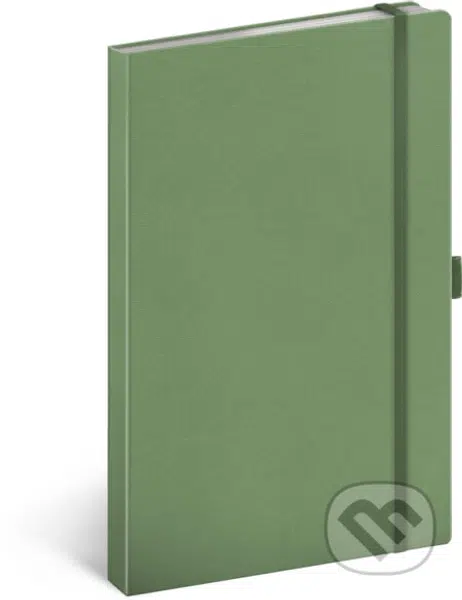 Notes Zelený - linkovaný (s gumičkou na uzavření a poutkem na tužku)