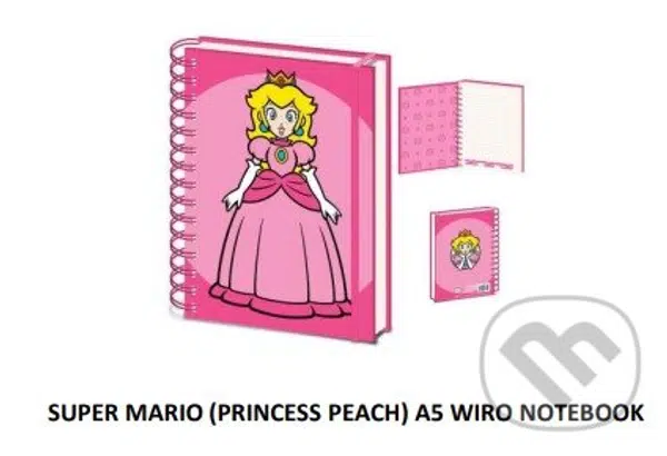 Super Mario Blok krúžkový A5 - Princezná Peach
