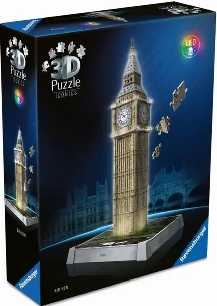 3D Puzzle Iconics: Big Ben (Noční edice) 216 dílků