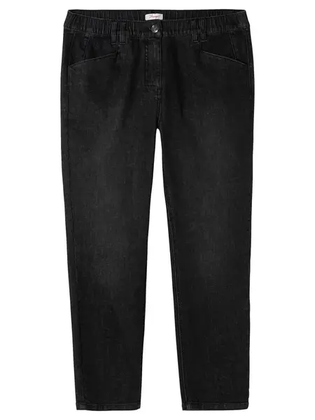 SHEEGO Džínsy  čierny denim