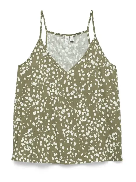 VERO MODA Top 'VMKORA'  olivová / biela