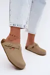 Kožené pantofle s přezkou Zazoo