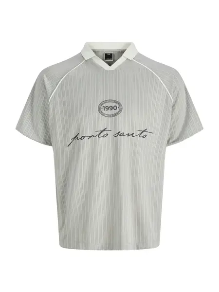 JACK & JONES Tričko 'JCOEterna'  sivá / antracitová / biela