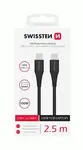 DATOVÝ KABEL SWISSTEN TPE USB-C/USB-C POWER DELIVERY 5A (100W) 2,5 M, černá