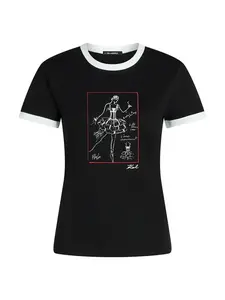 Karl Lagerfeld Tričko 'Le Ballet'  červená / čierna / biela