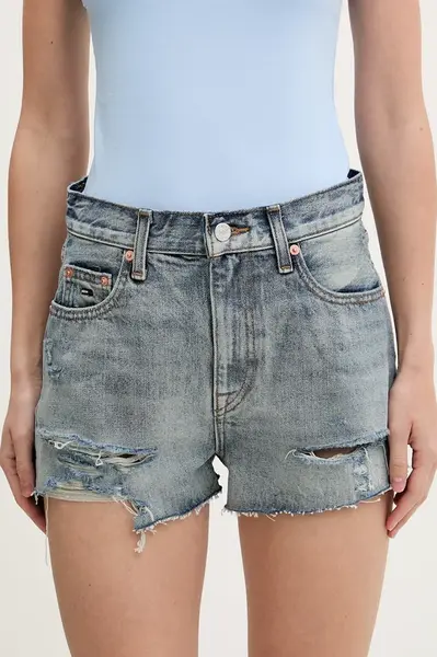Tommy Jeans šortky dámské džínové